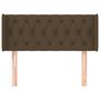 Voir la diapositive 3 : VIDAXL Tete de lit avec oreilles Marron Fonce 103x16x78/88 cm Tissu