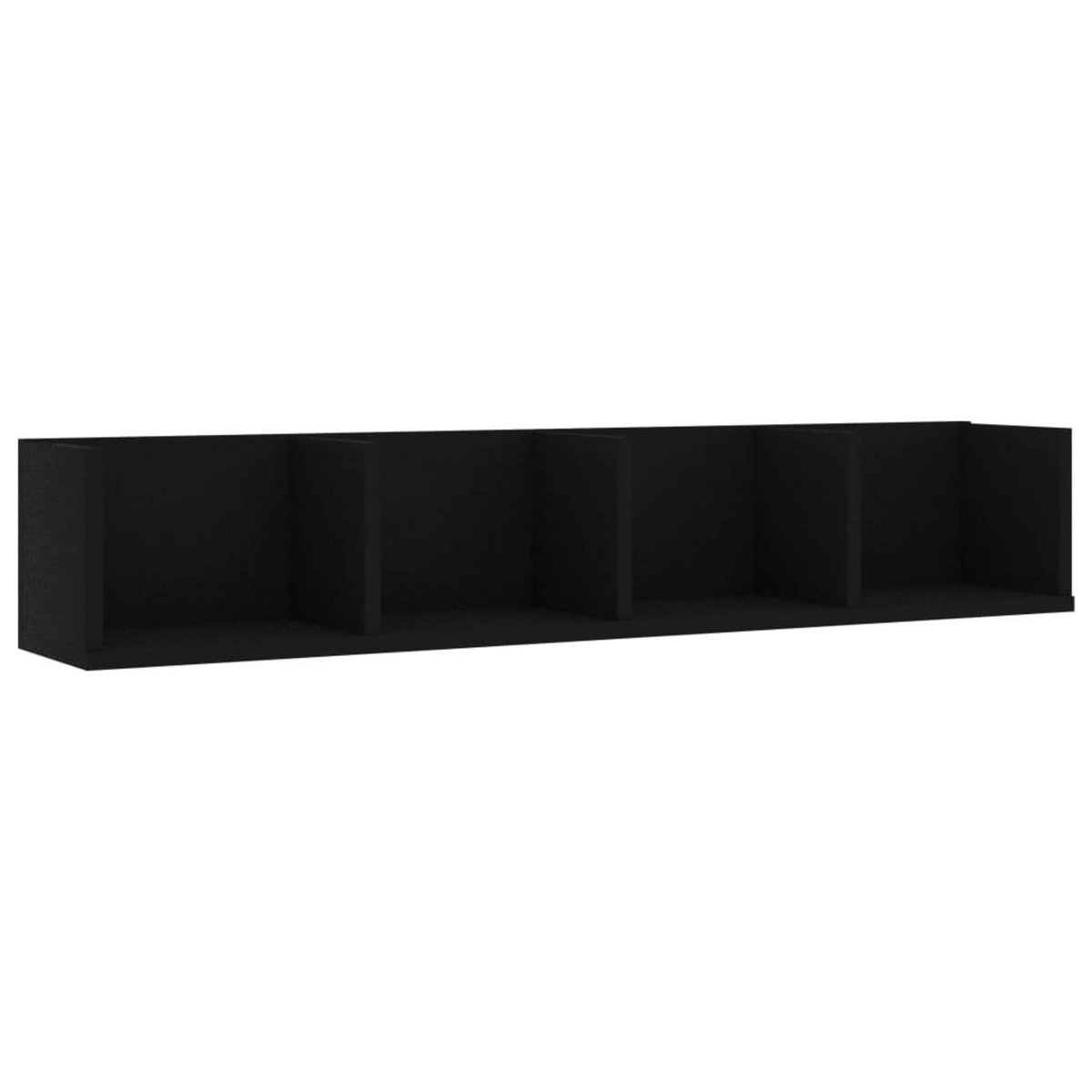 VIDAXL Etagere murale a CD Noir 100x18x18 cm Bois d'ingenierie