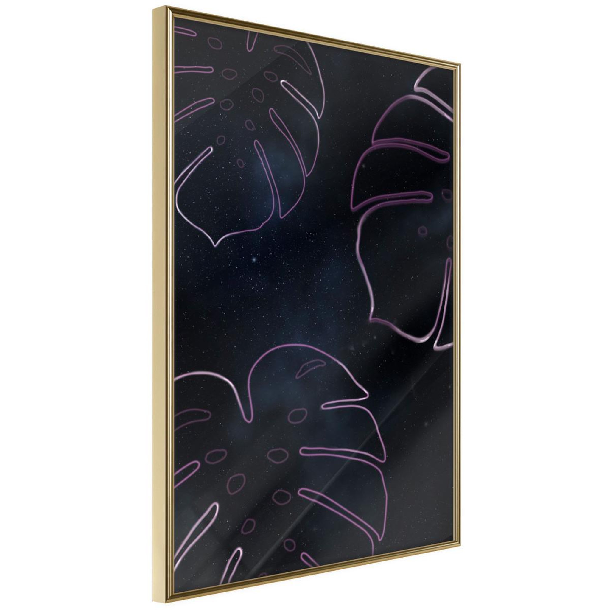 Voir la diapositive 1 : Paris Prix Affiche murale encadrée  monstera outline