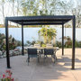 Voir la diapositive 4 : CONCEPT USINE Pergola bioclimatique aluminium et acier lames orientables 3x3m CORFU