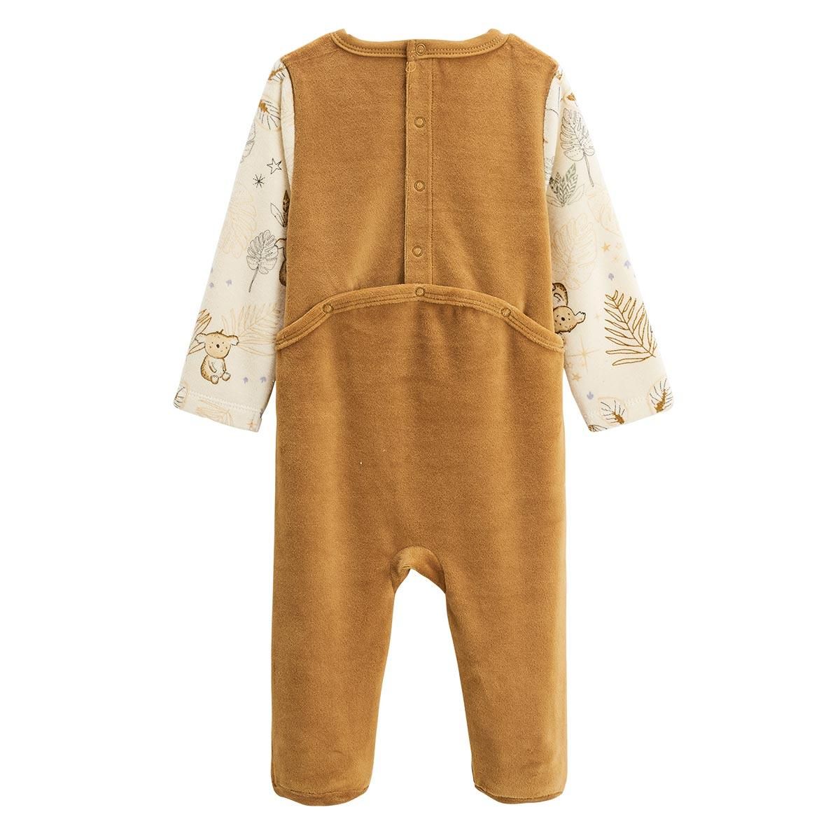 Petit Béguin Lot de 2 pyjamas bébé en velours Constellation