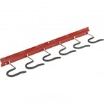 Mottez Support 6 crochets MOTTEZ, H.11 x l.45 x P.1 cm