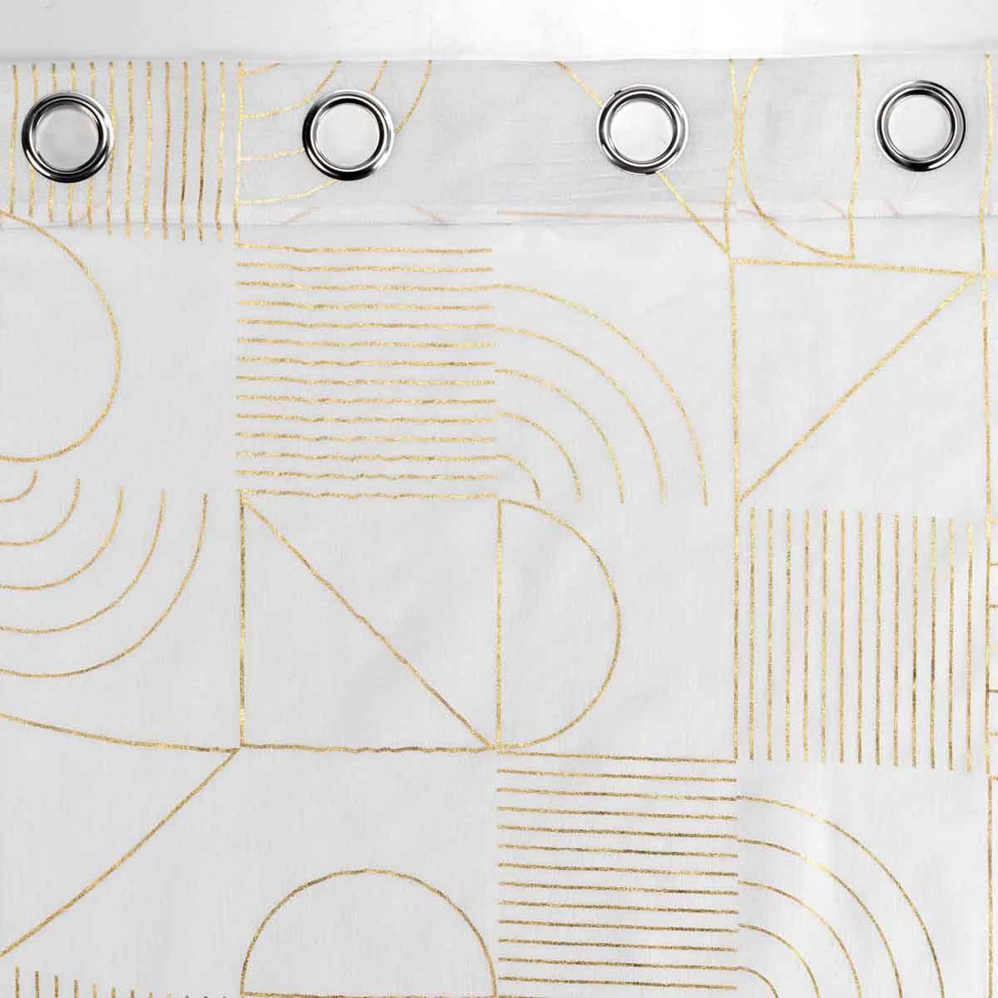 Voir la diapositive 3 : Douceur d'Intérieur Rideau voilage à œillets  lineor  140x240cm blanc