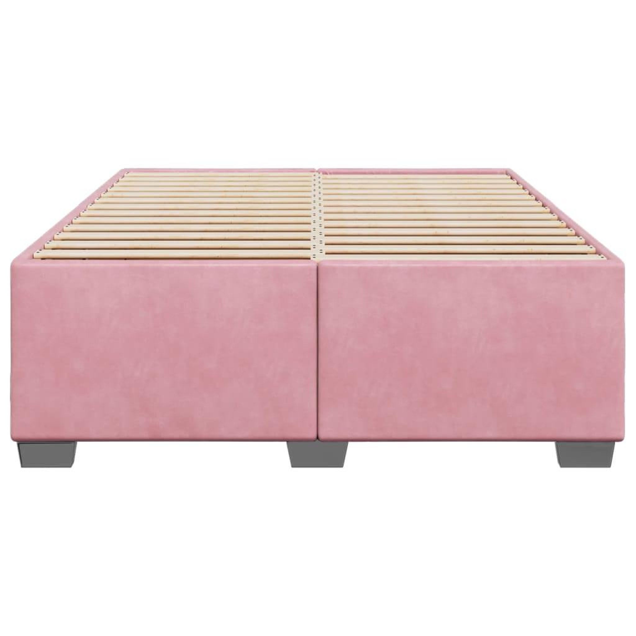 Voir la diapositive 4 : VIDAXL Cadre de lit sans matelas rose 160x200 cm velours