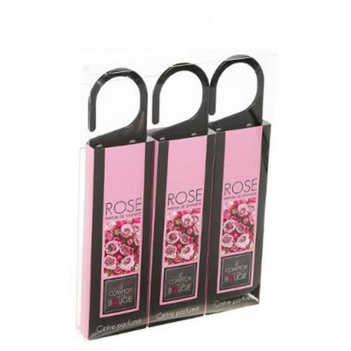 ATMOSPHERA Lot de 3 Cintres Parfumés  Suspend  17cm Rose