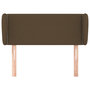 Voir la diapositive 3 : VIDAXL Tete de lit avec oreilles Marron fonce 103x23x78/88 cm Tissu