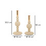 Voir la diapositive 5 : Paris Prix Lot de 2 Chandeliers  Aster  25cm Crème & Or