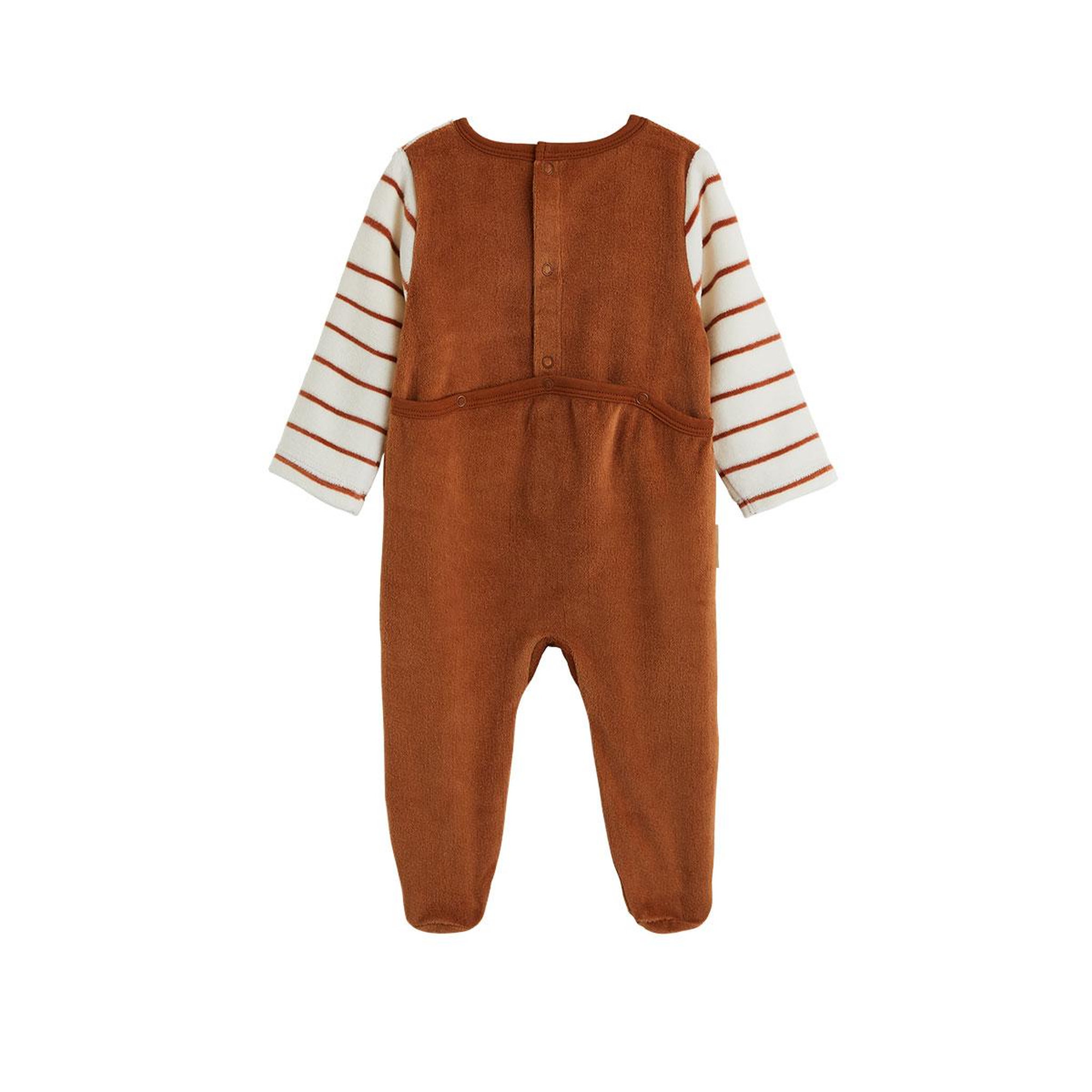 Voir la diapositive 2 : PETIT BEGUIN Pyjama bébé en velours moka