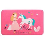 Paris Prix Tapis Enfant  Princesse Licorne  45x75cm Rose