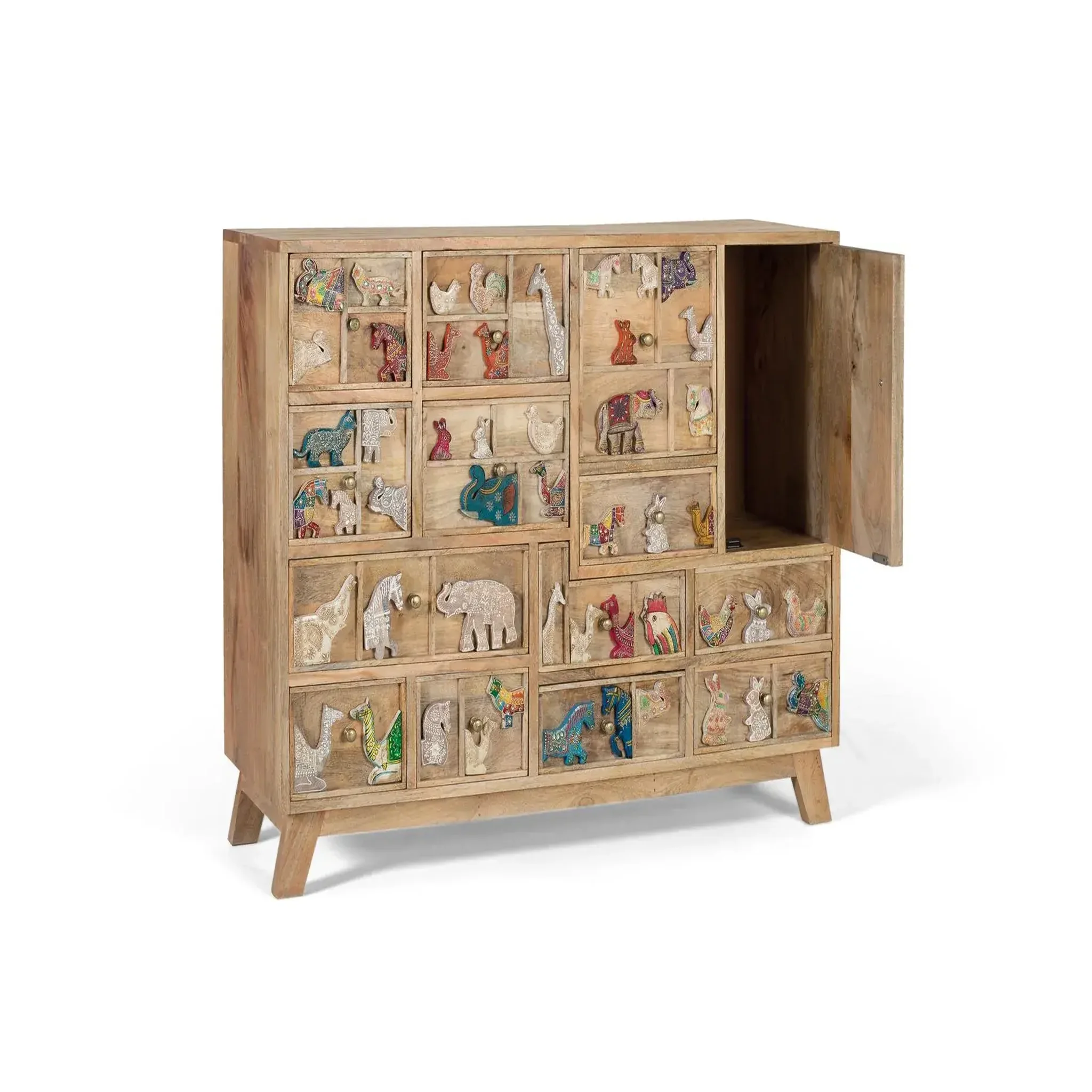 Voir la diapositive 2 : GINER Y COLOMER SL Commode en bois de manguier 112 cm style rustique vintage