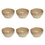 SECRET DE GOURMET Lot de 6 Coupelles en Faïence  Kate  30cl Beige