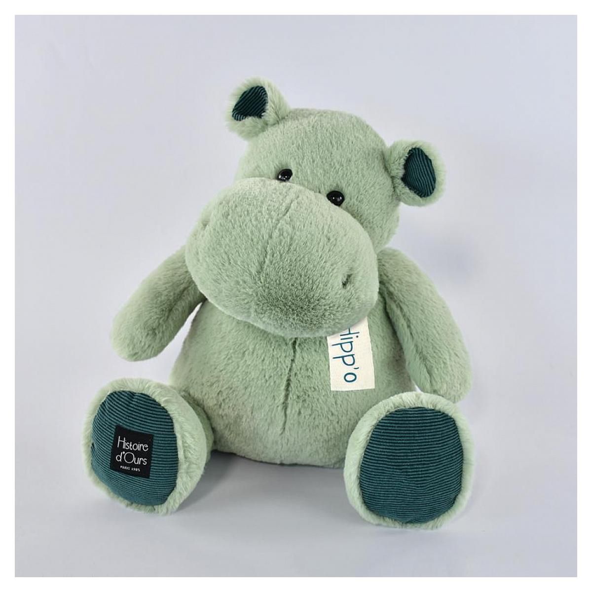 Histoire D'Ours Peluche hippo amande - 40cm