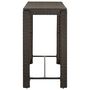 Voir la diapositive 3 : VIDAXL Table de bar de jardin Marron 140,5x60,5x110,5cm Resine tressee