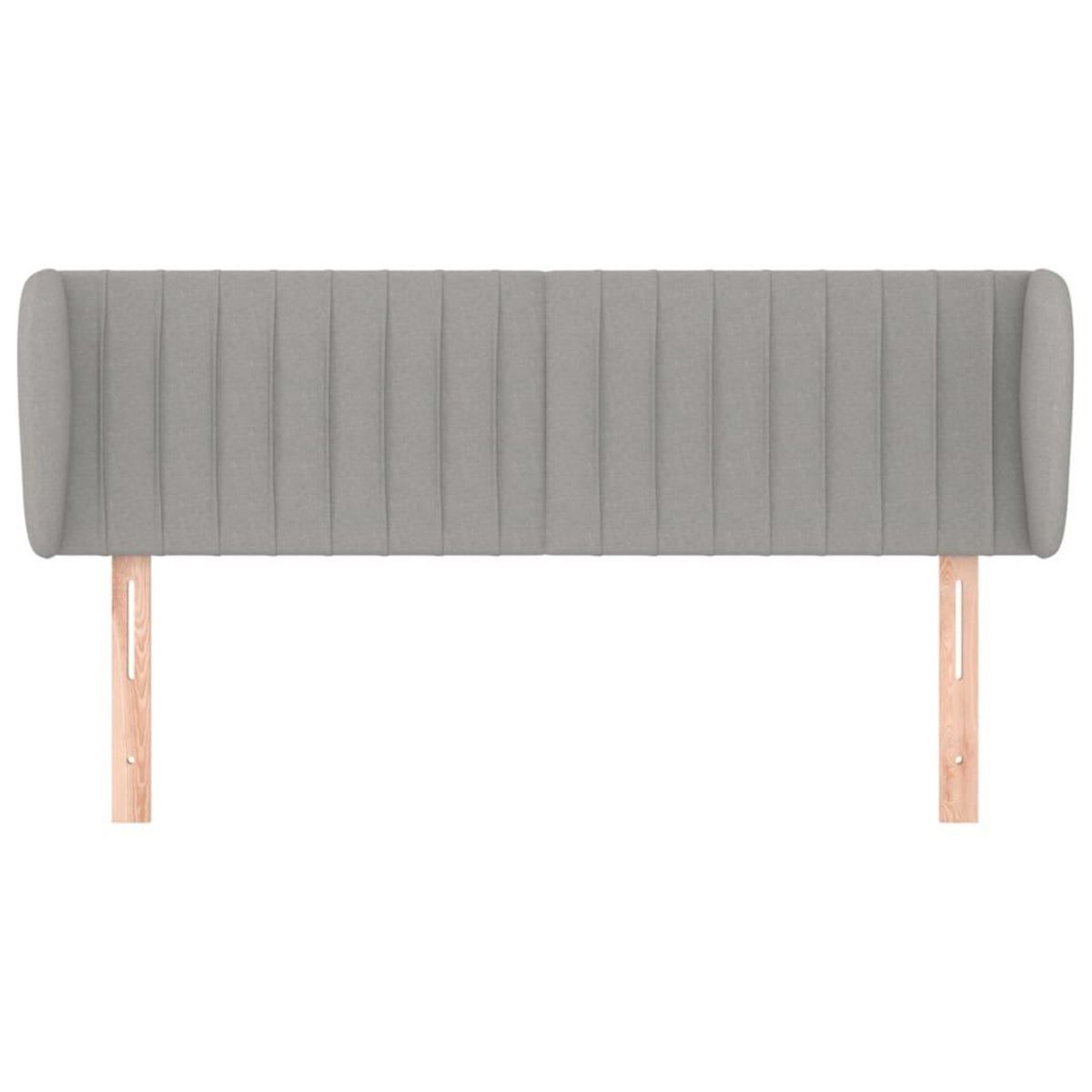 VIDAXL Tete de lit avec oreilles Gris clair 147x23x78/88 cm Tissu