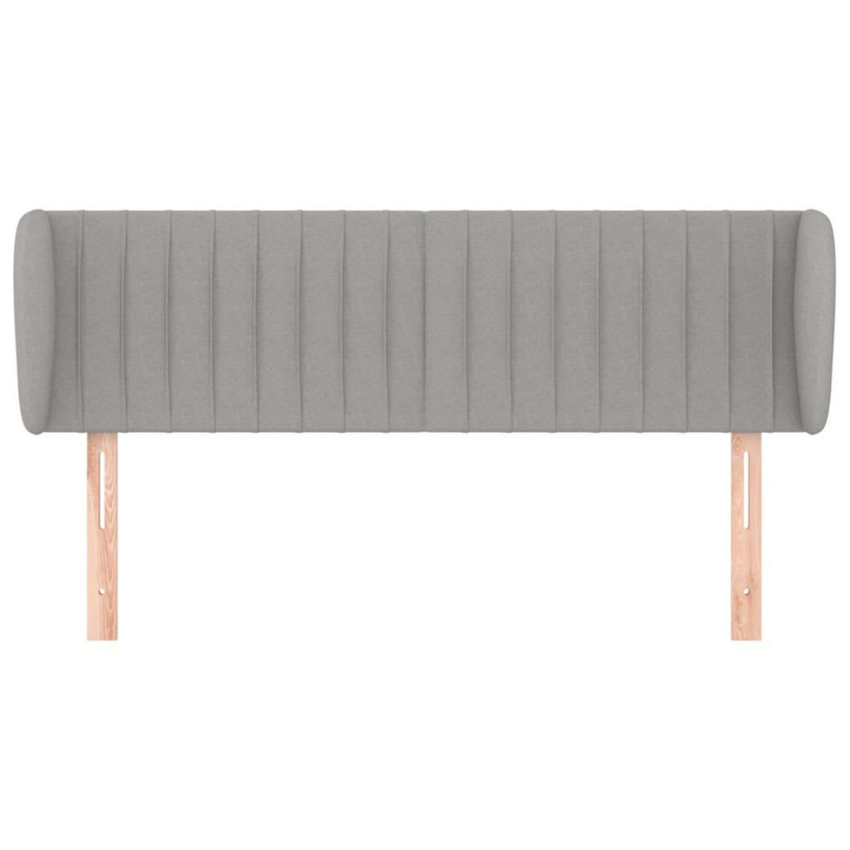 VIDAXL Tete de lit avec oreilles Gris clair 147x23x78/88 cm Tissu