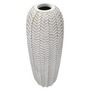 Voir la diapositive 3 : Paris Prix Vase Déco en Résine  Leaf  67cm Blanc