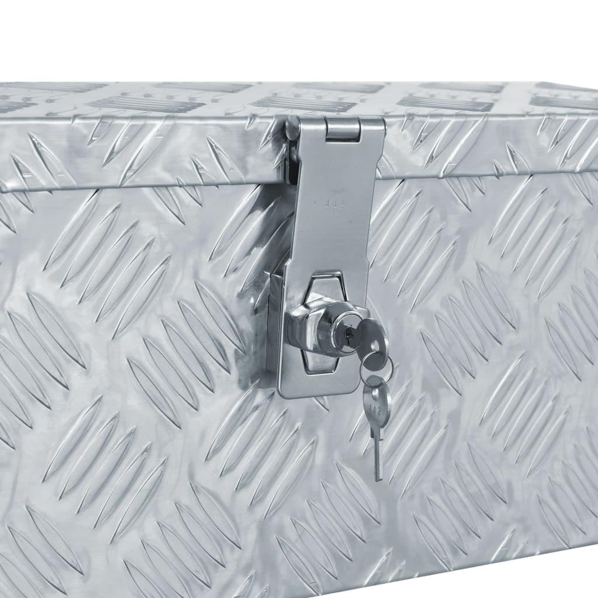 Voir la diapositive 5 : VIDAXL Boîte en aluminium 48,5 x 14 x 20 cm Argente
