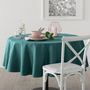 Voir la diapositive 3 : ATMOSPHERA Nappe Antitache Ronde  Unie  180cm Bleu Canard