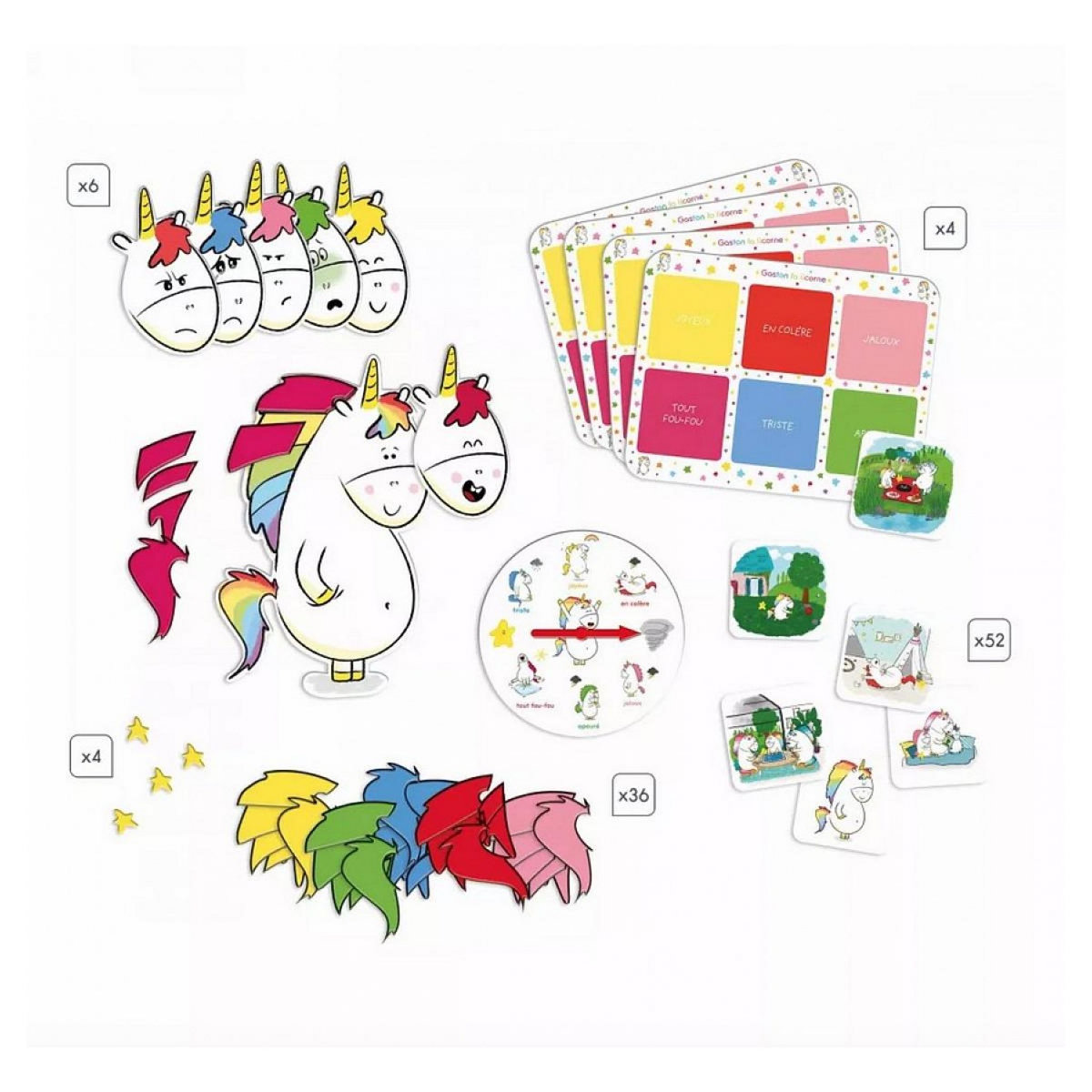 Juratoys-Janod Gaston la licorne - Mes emotions jeu