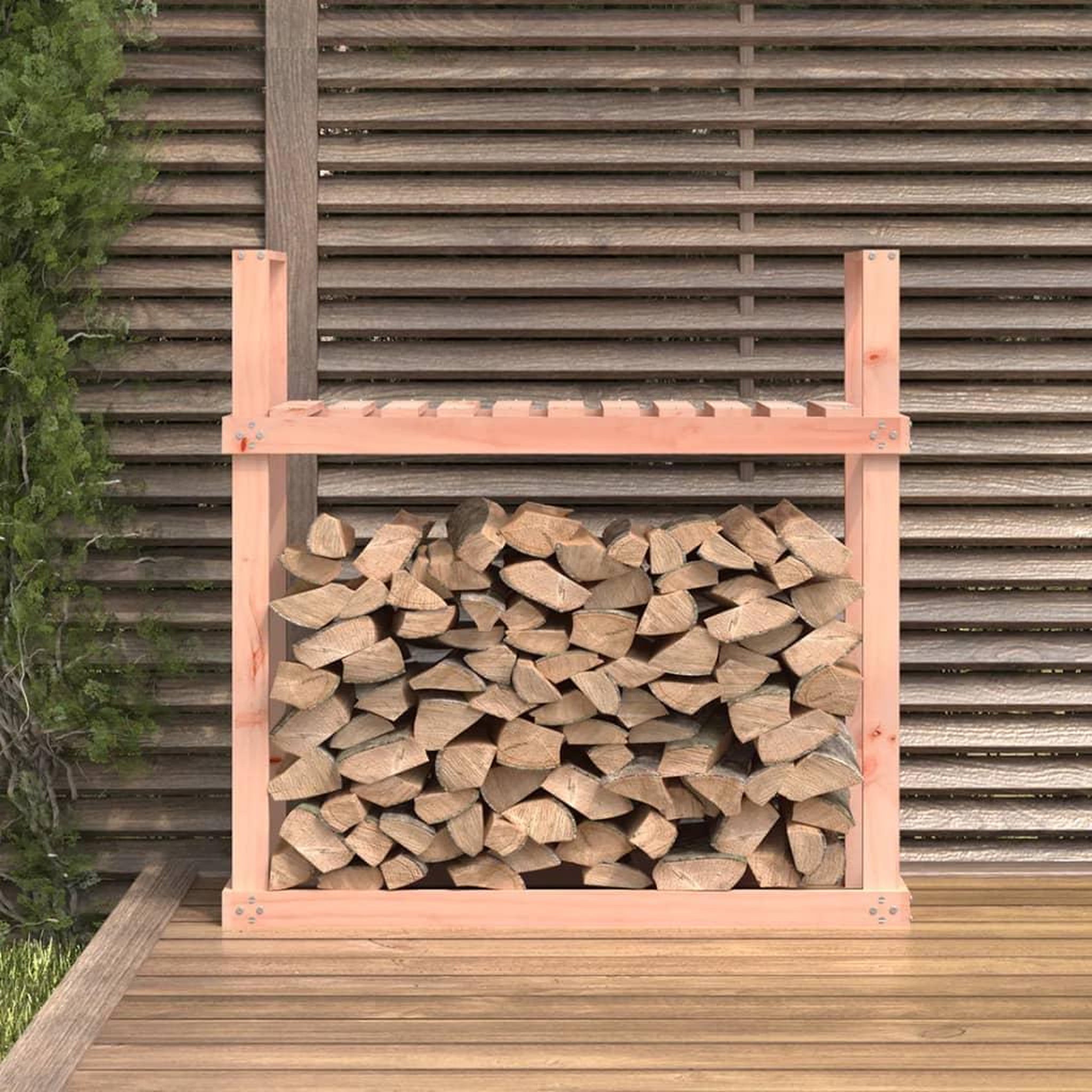 Voir la diapositive 3 : VIDAXL Support pour bois de chauffage 110x35x108,5 cm Bois de douglas