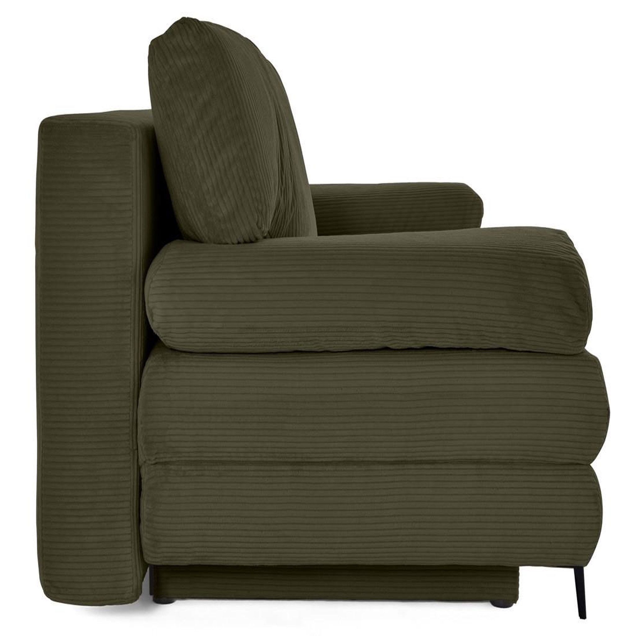 Voir la diapositive 5 : BEST MOBILIER Elton - canapé 3 places convertible avec coffre en velours côtelé