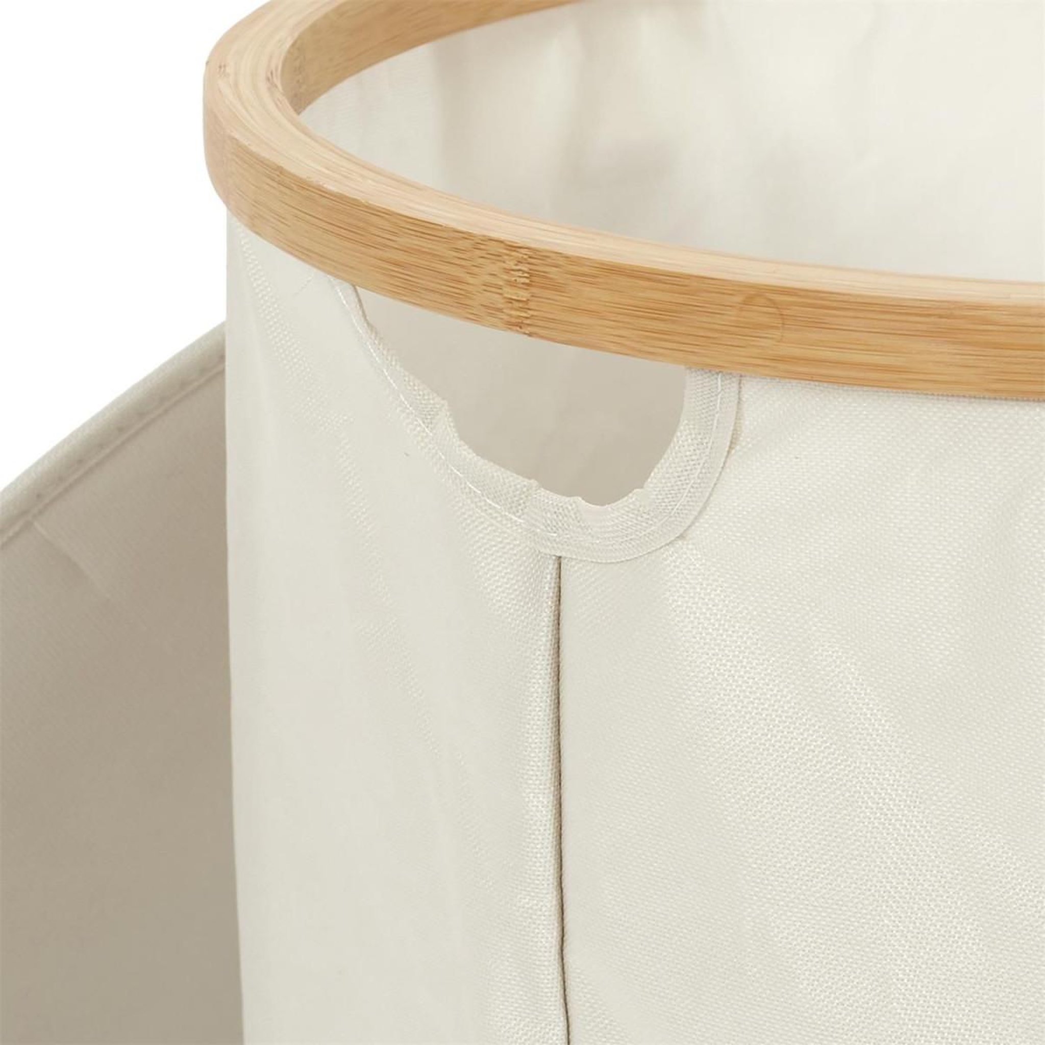 Voir la diapositive 4 : The Home Deco Factory Panier de rangement rond  cerclage  38cm beige