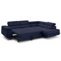 Voir la diapositive 5 : LISA DESIGN Zaria - canapé d'angle droit 5 places convertible avec coffre et têtières en velours côtelé grosses côtes