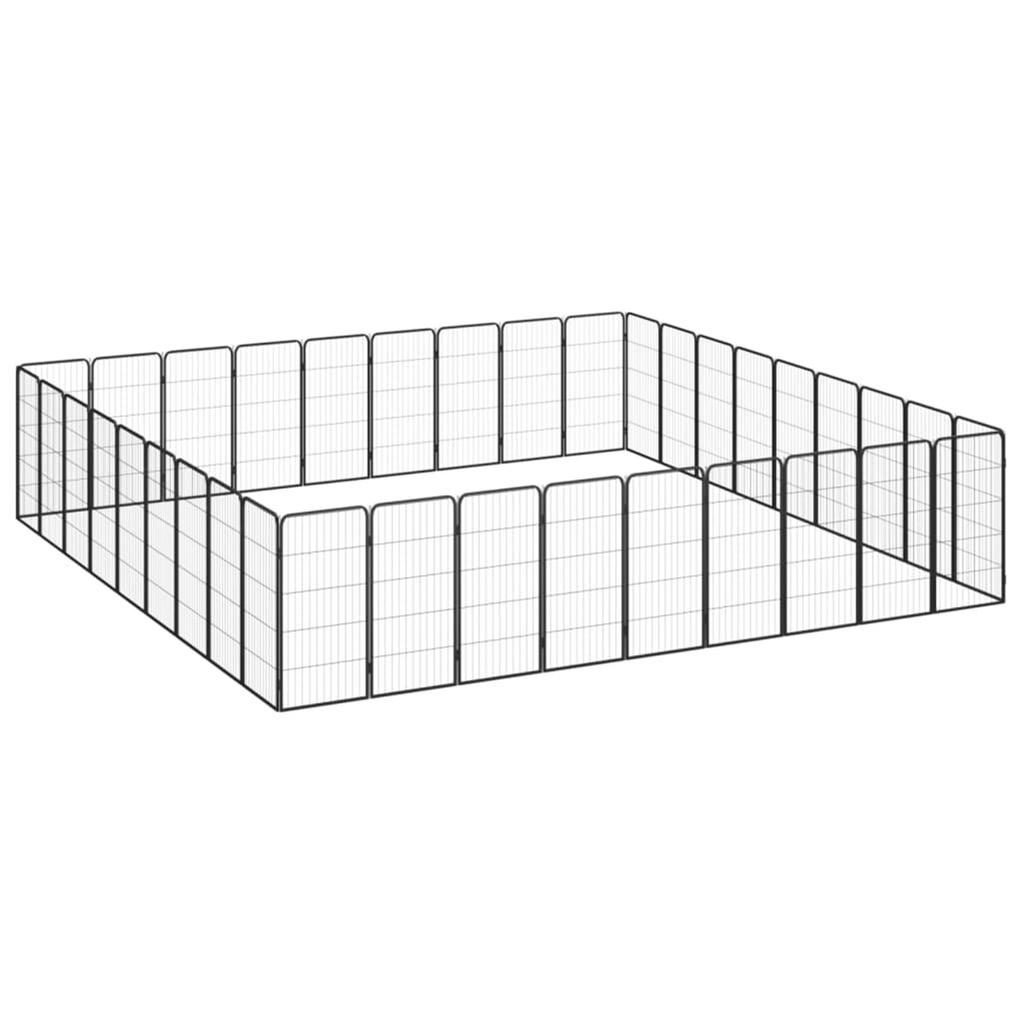 Voir la diapositive 3 : VIDAXL Parc pour chien 36panneaux Noir 50x100cm Acier enduit de poudre