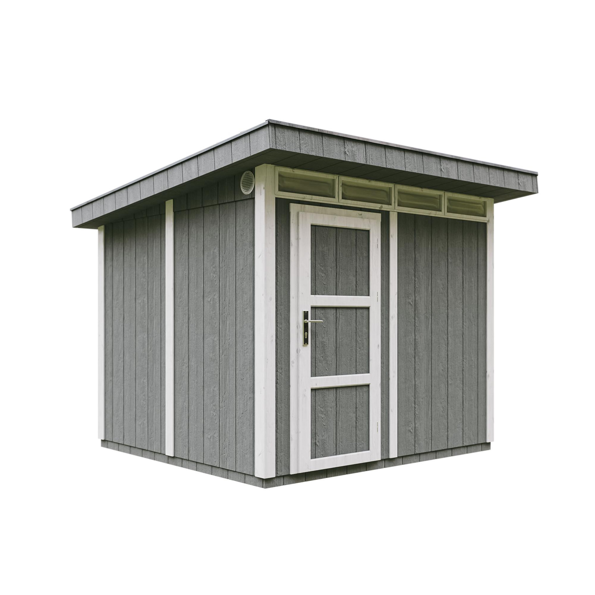 Voir la diapositive 1 : TIMBELA Abri de Jardin Qualité Premium 6m² L294xL279xH237cm avec sol, bardeaux bitumineux M903