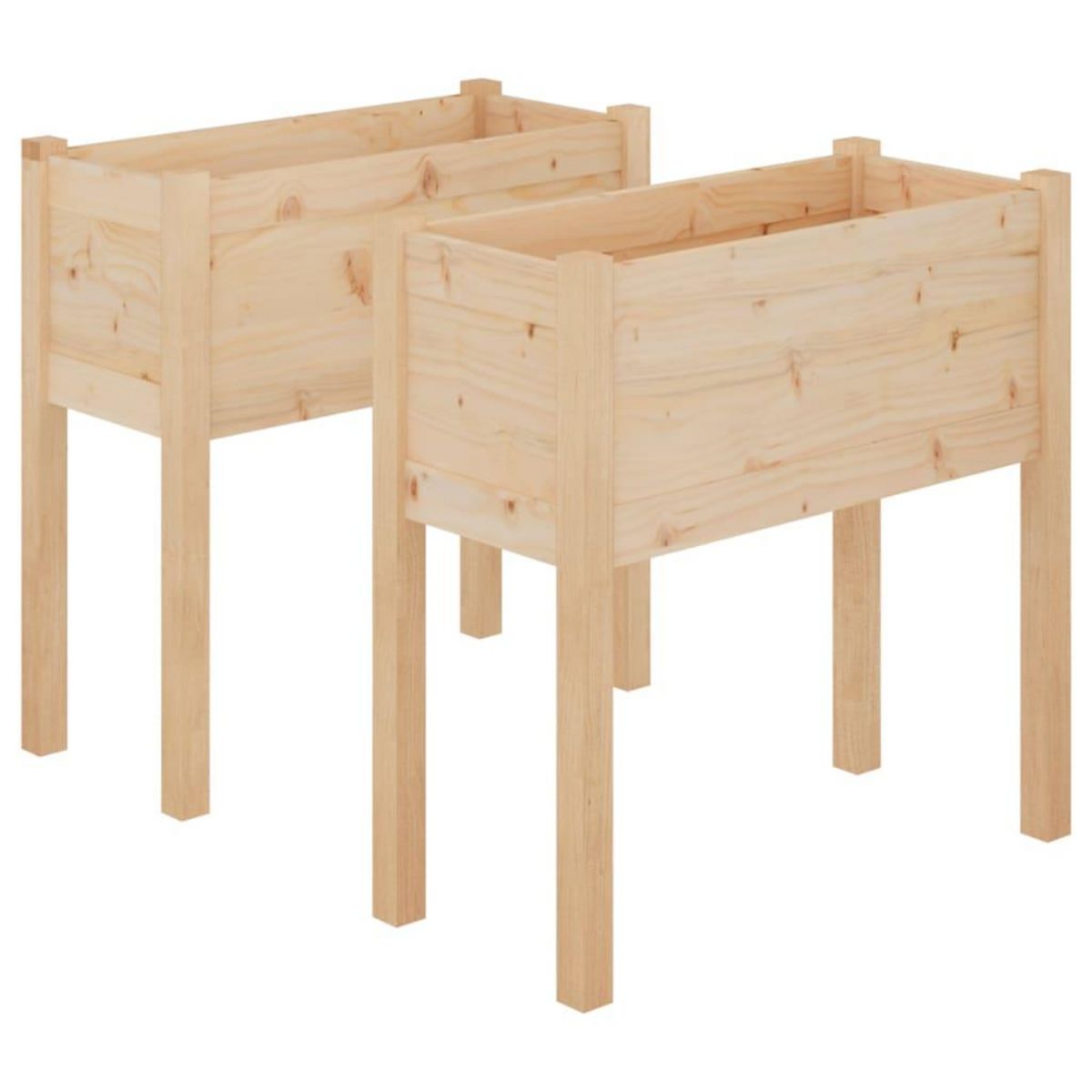 VIDAXL Jardinieres 2 pcs 70x31x70 cm bois de pin massif