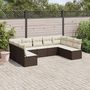 Voir la diapositive 1 : VIDAXL Salon de jardin avec coussins 9 pcs marron resine tressee