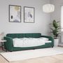 Voir la diapositive 1 : VIDAXL Lit de repos sans matelas vert fonce 90x200 cm velours