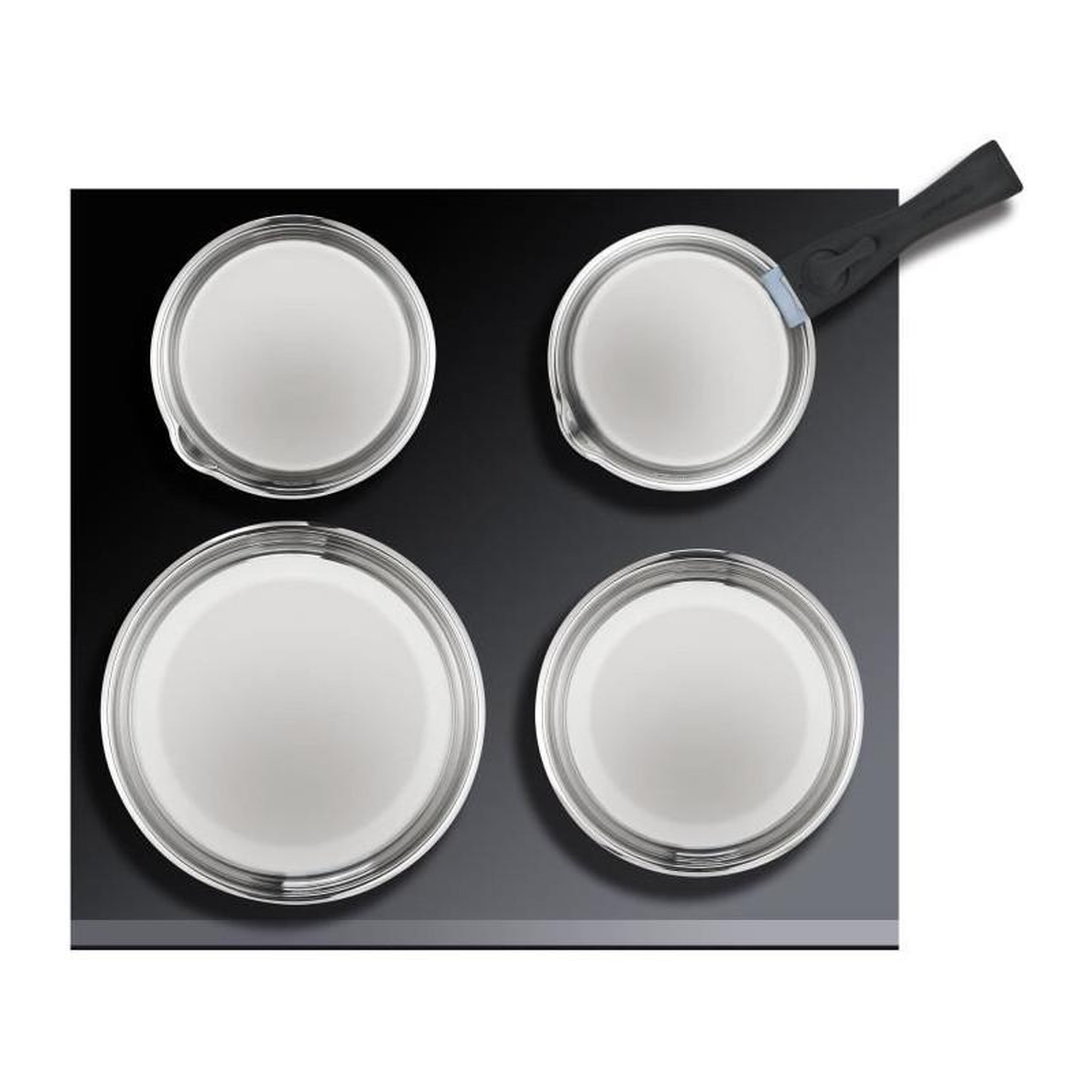 Voir la diapositive 3 : Arthur Martin Batterie de cuisine induction - Arthur Martin - AM2238 - Acier inoxydable - 10 pieces - Poignée amovible - Tous feux dont induc