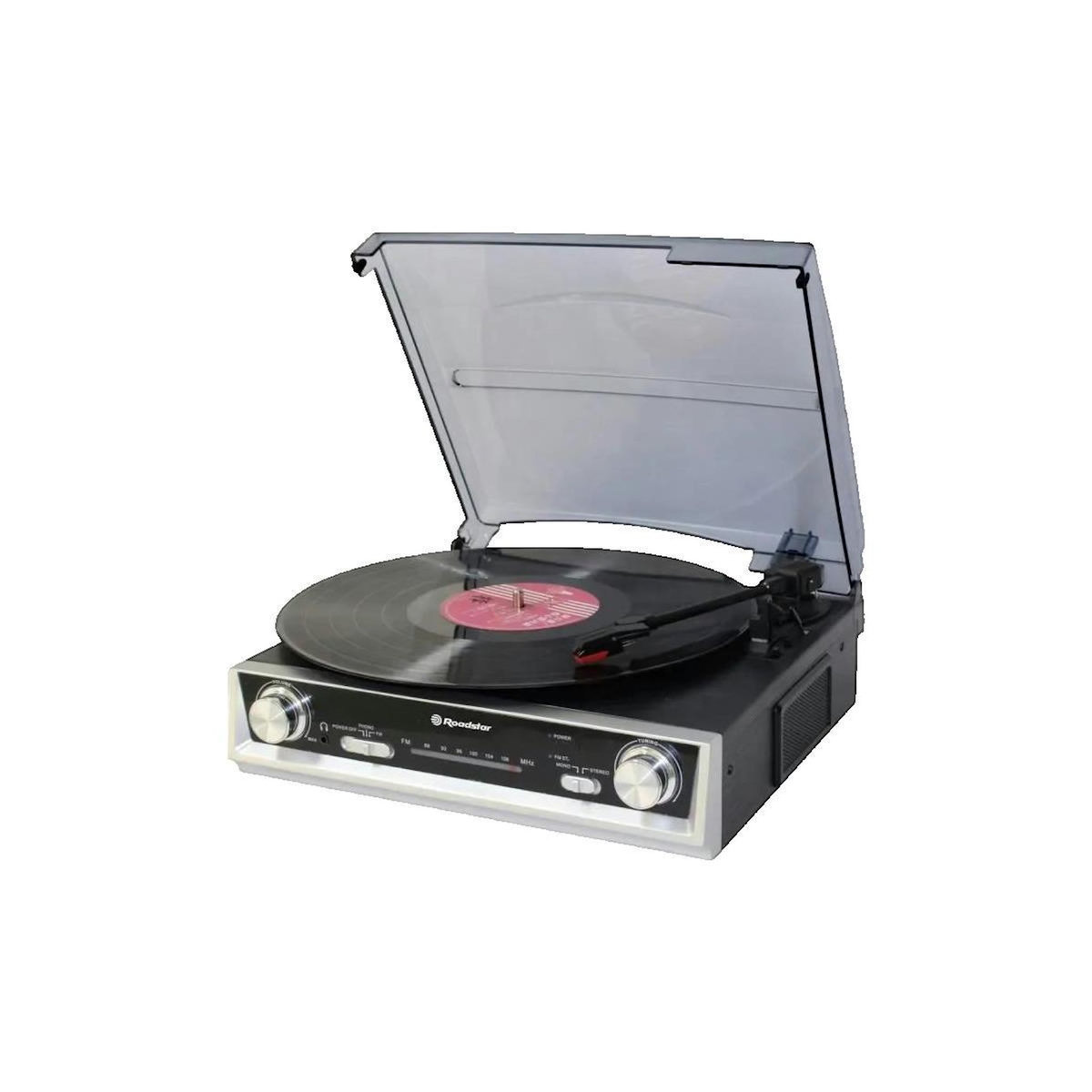 Roadstar Platine vinyle Roadstar TTR-8634 noire avec tuner FM