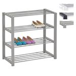 IDIMEX Etagère à chaussures ARINA, en pin et métal chromé, 3 tailles disponibles. Coloris disponibles : Noir, Blanc