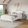 Voir la diapositive 4 : MERAX Lit avec rangement 140x200cm mdf coloris blanc