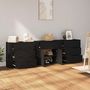 Voir la diapositive 3 : VIDAXL Buffets 3 pcs noir bois d'ingenierie