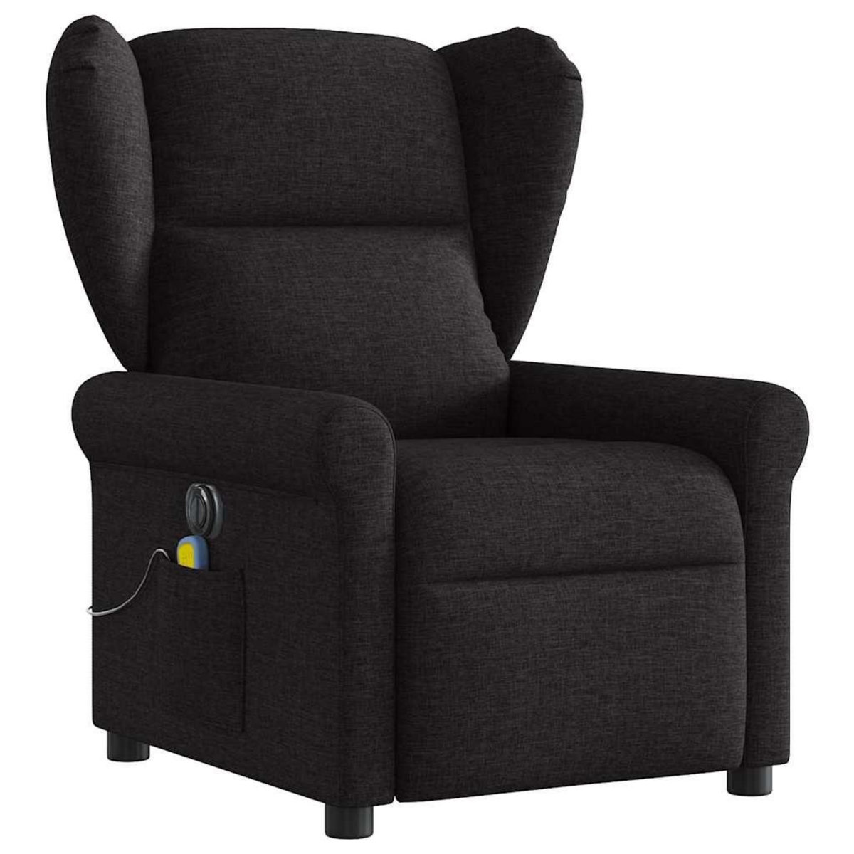 VIDAXL Fauteuil de massage inclinable electrique Noir Tissu