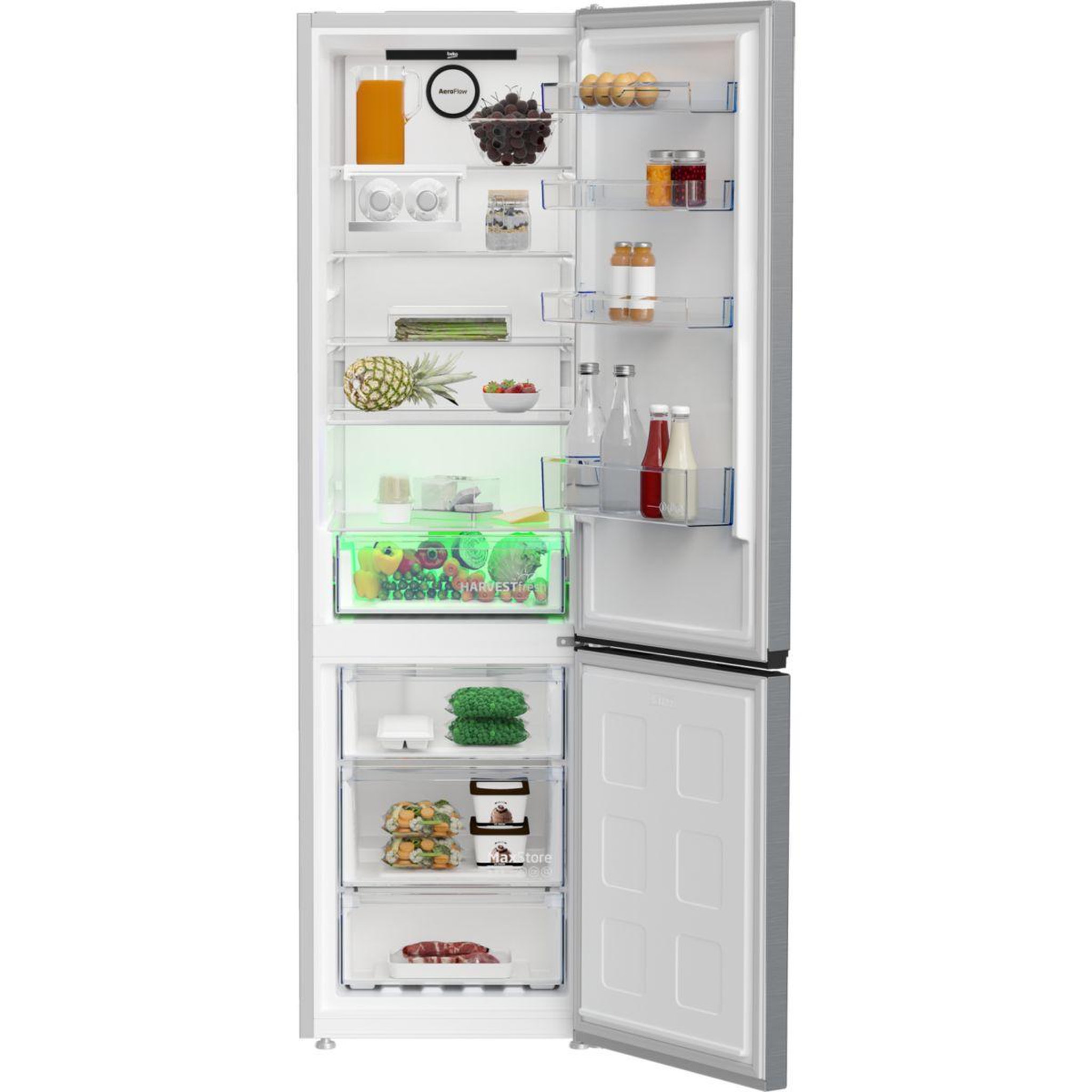 Voir la diapositive 3 : Beko Réfrigérateur combiné B5RCNE405HXB
