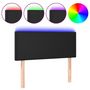 Voir la diapositive 2 : VIDAXL Tete de lit a LED Noir 100x5x78/88 cm Similicuir