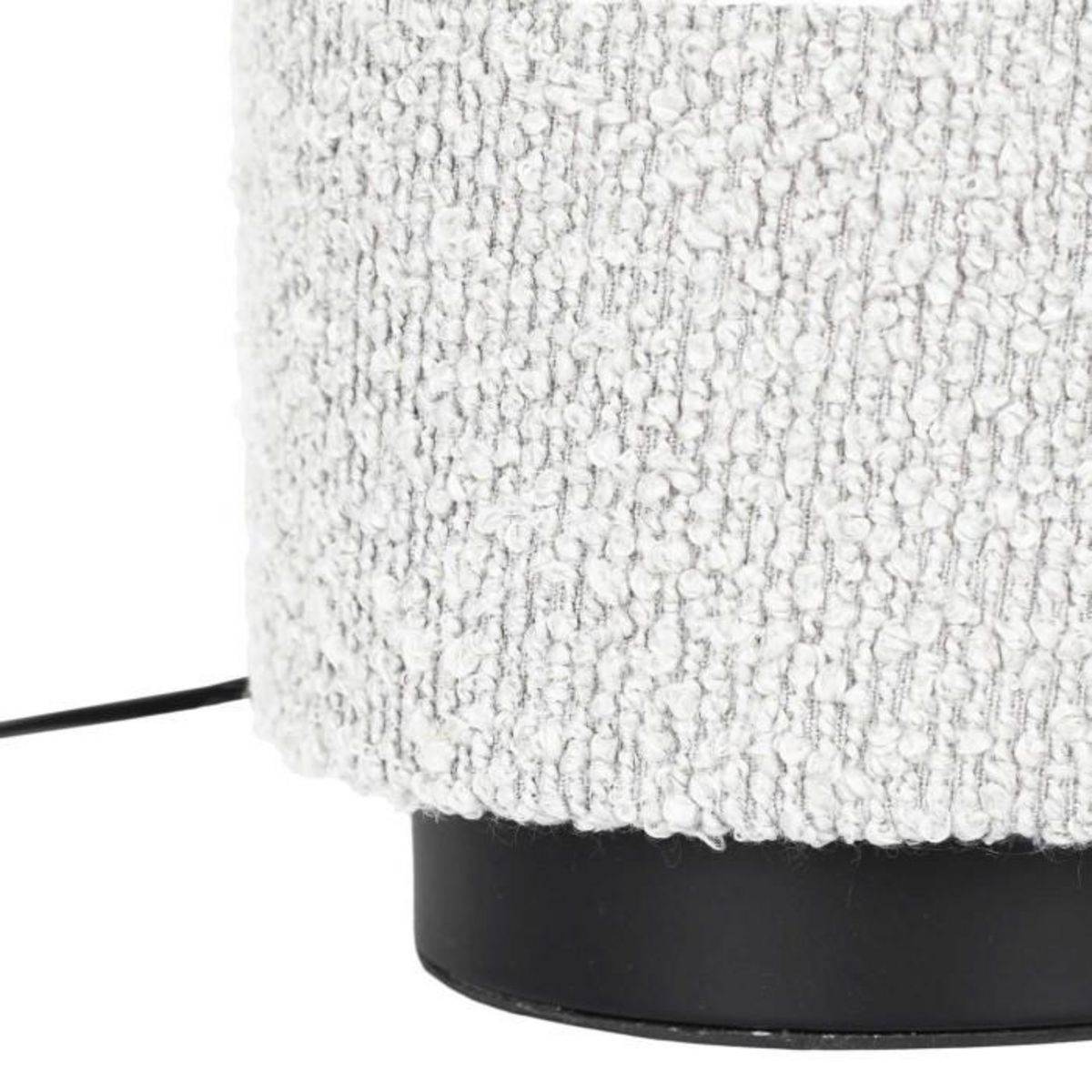 Paris Prix Lampe à Poser en Tissu  Bouclette  20cm Naturel