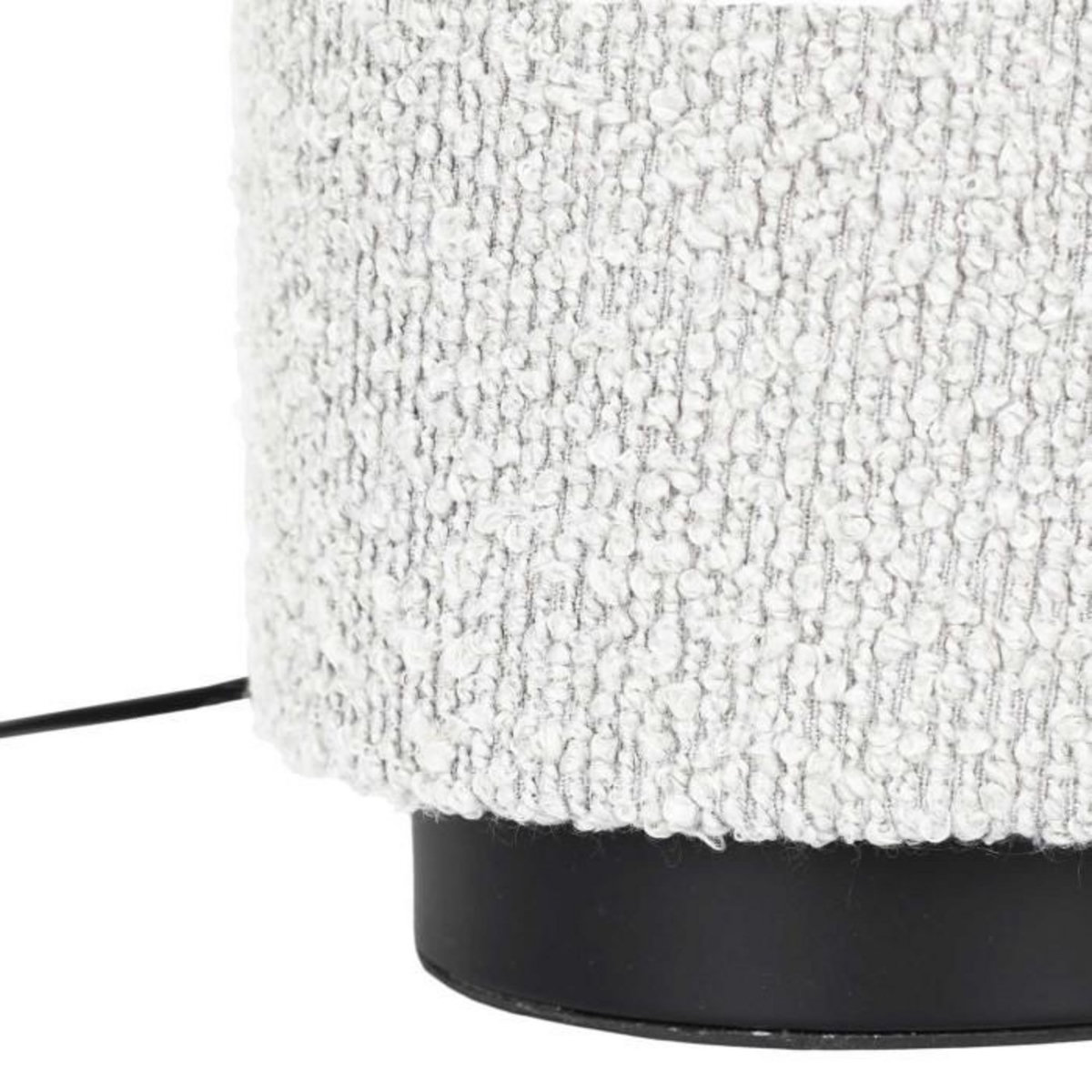 Paris Prix Lampe à Poser en Tissu  Bouclette  20cm Naturel