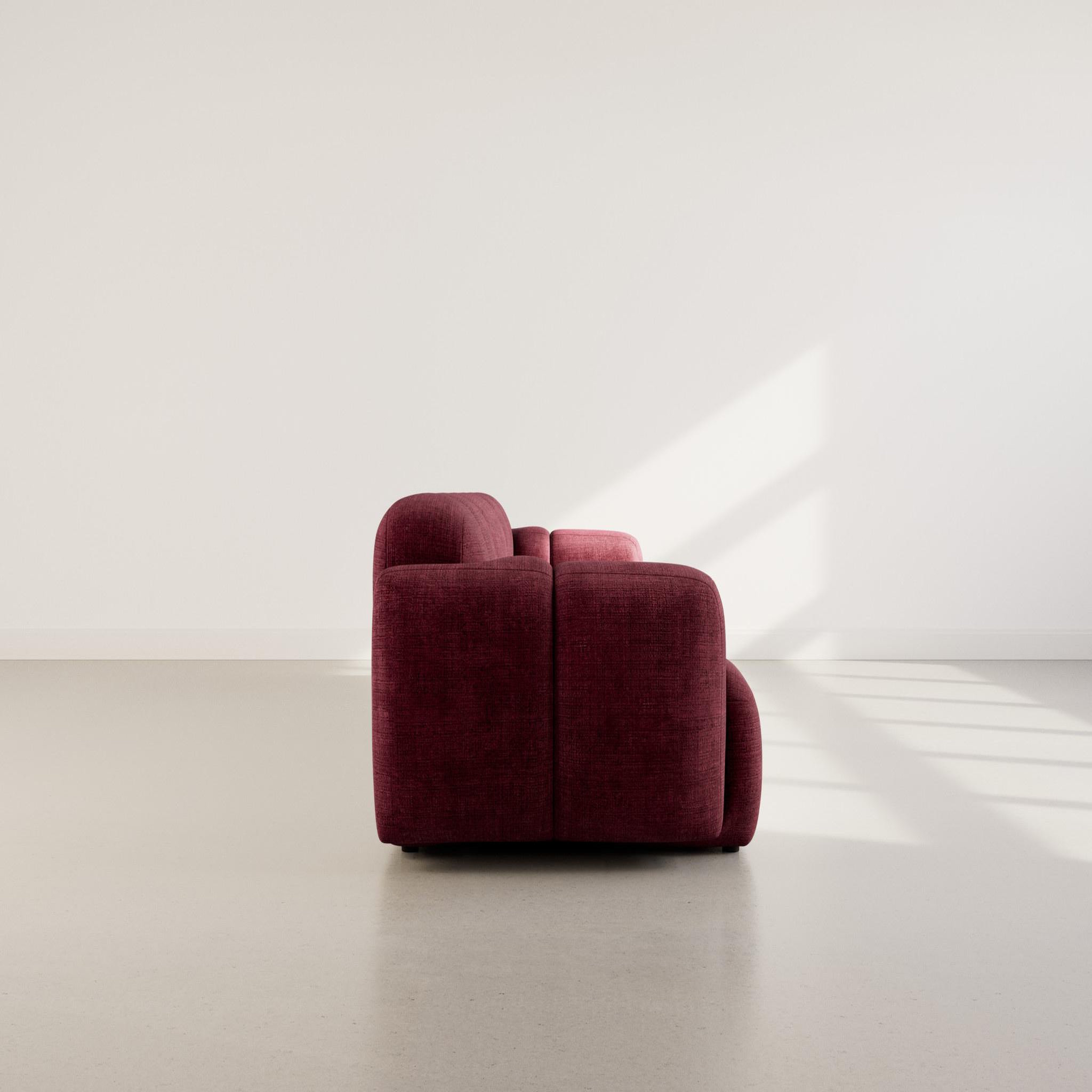 Voir la diapositive 6 : LISA DESIGN Grace - canapé modulable 3 places en velours texturé