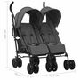 Voir la diapositive 6 : VIDAXL Poussette a deux places Anthracite Acier