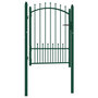 Voir la diapositive 2 : VIDAXL Portail de cloture avec pointes Acier 100x125 cm Vert