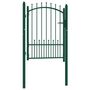 Voir la diapositive 2 : VIDAXL Portail de cloture avec pointes Acier 100x125 cm Vert