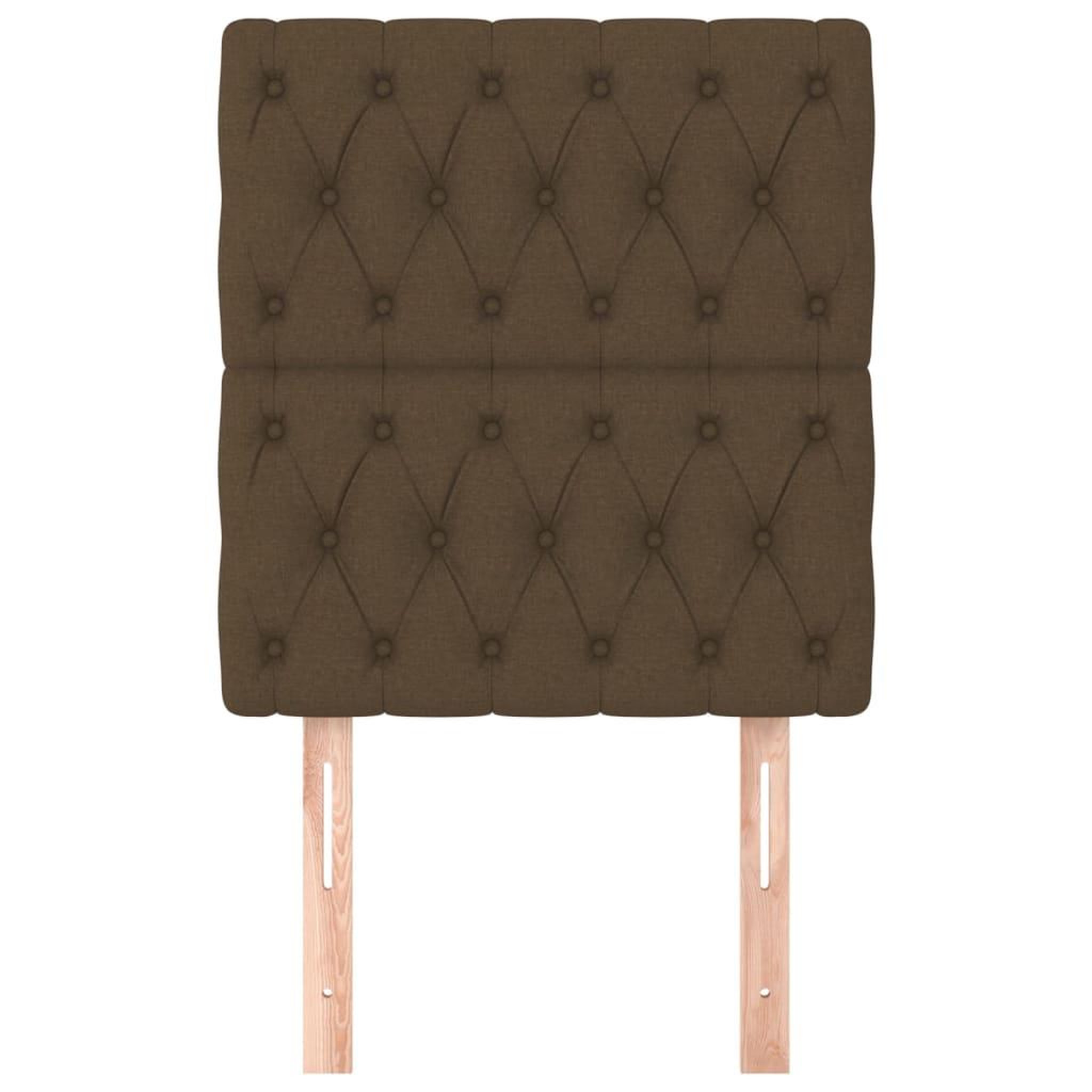 Voir la diapositive 3 : VIDAXL Tetes de lit 2 pcs Marron Fonce 80x7x78/88 cm Tissu