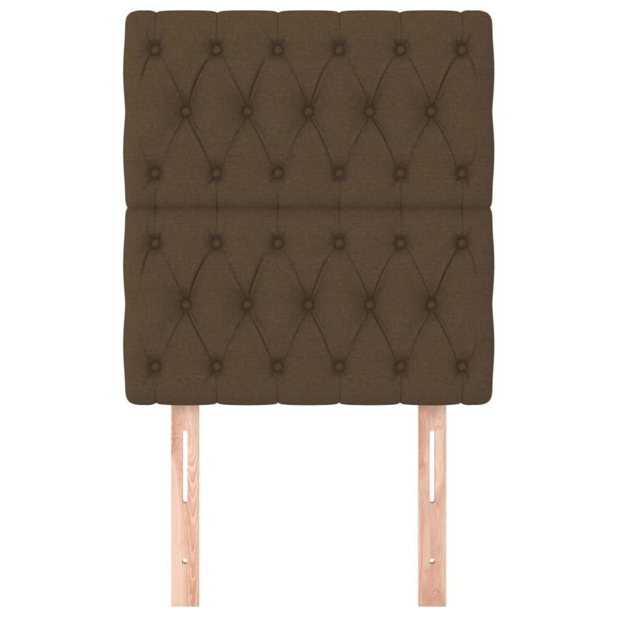 VIDAXL Tetes de lit 2 pcs Marron Fonce 80x7x78/88 cm Tissu