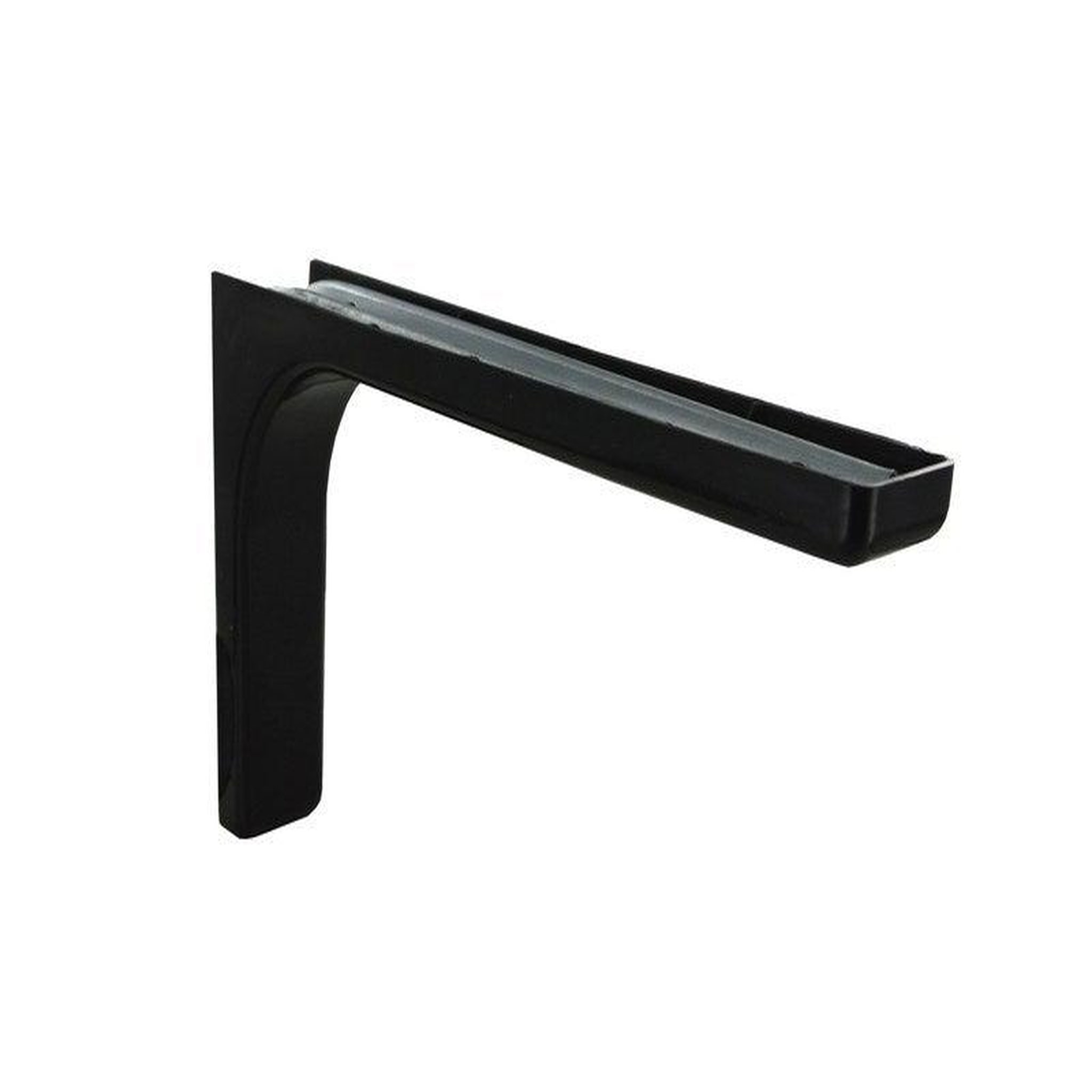 CIME Equerre Léonard Acier Plastifié Noir, H.14.4 X P.24 Cm