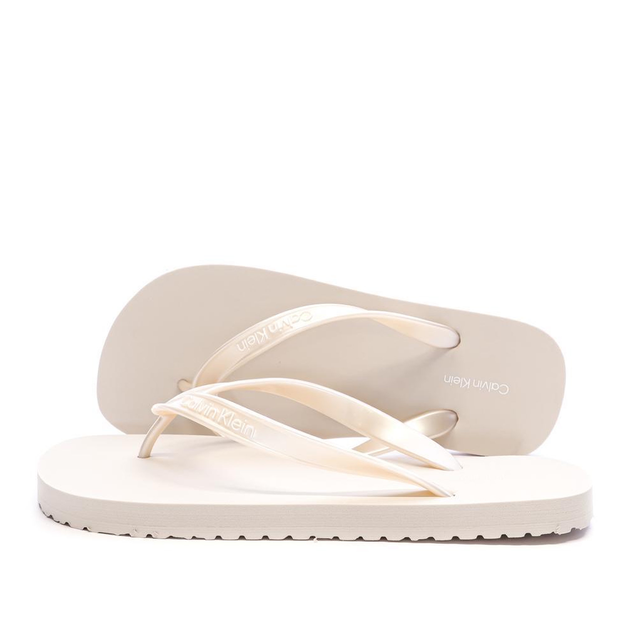 Voir la diapositive 1 : CALVIN KLEIN JEANS Tongs Rose Femme Calvin Klein Jeans Flip Flop Tpu Metall